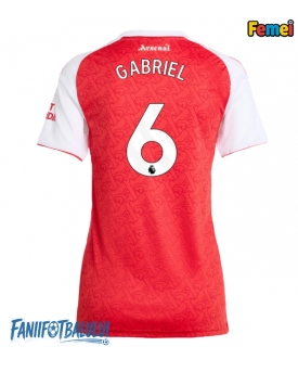 Arsenal Gabriel Magalhaes #6 Tricou Fotbal Replică 2025-26 Femei Acasa